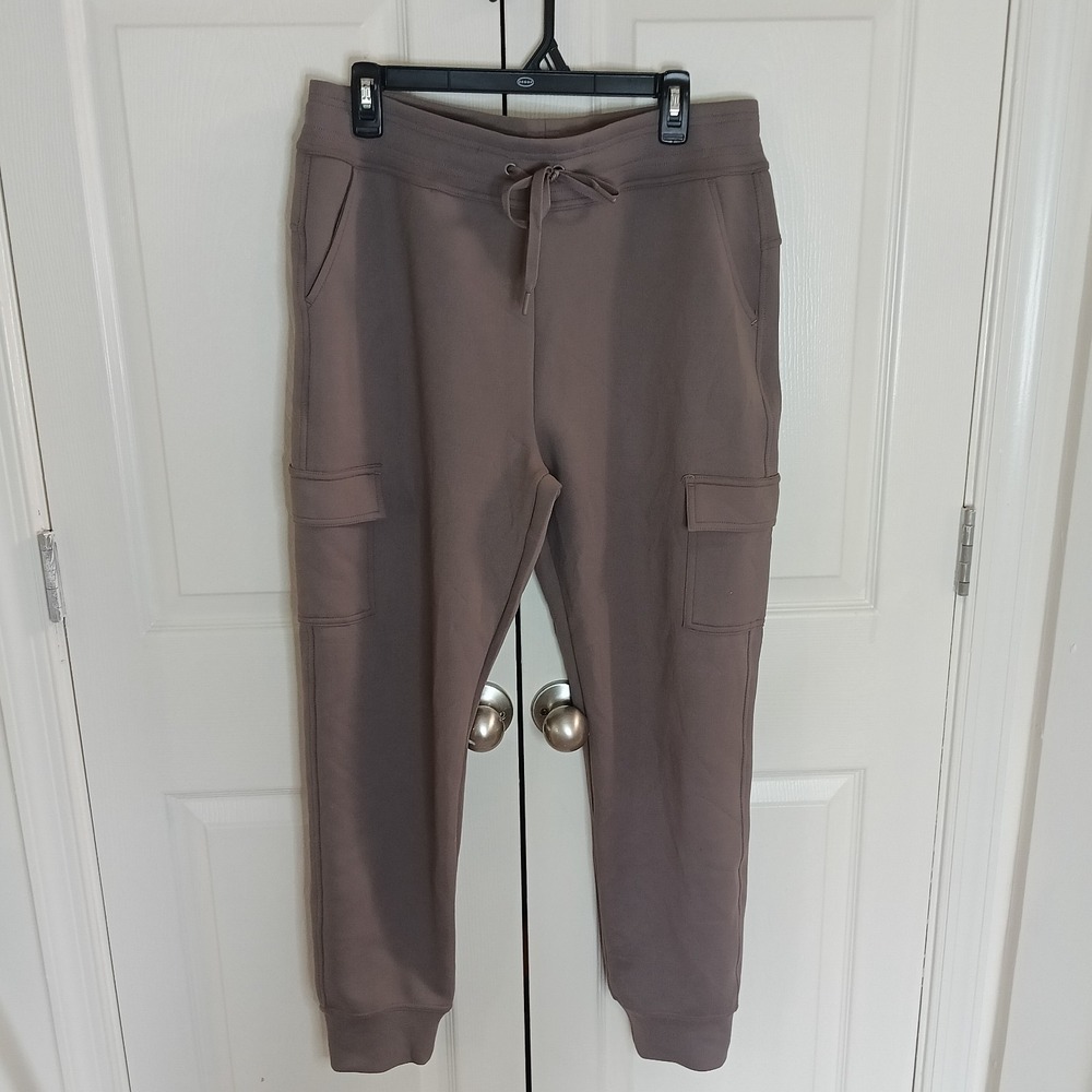 32 Degrees Heat Cargo Jogger Sweatpants Taupe Drawstring Size Medium